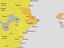 Mapa de alertas este jueves.