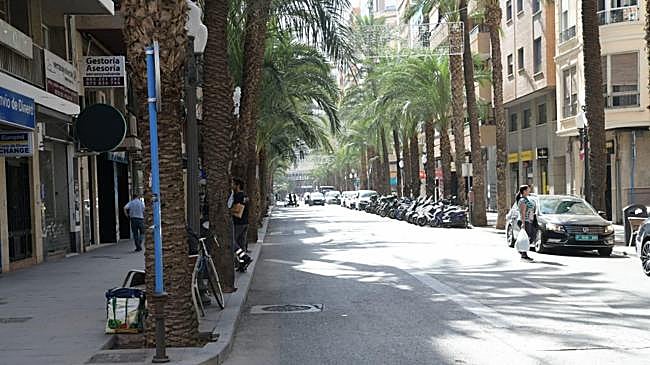 Imagen antes - This is how San Vicente Street would look pedestrianised according to AI.