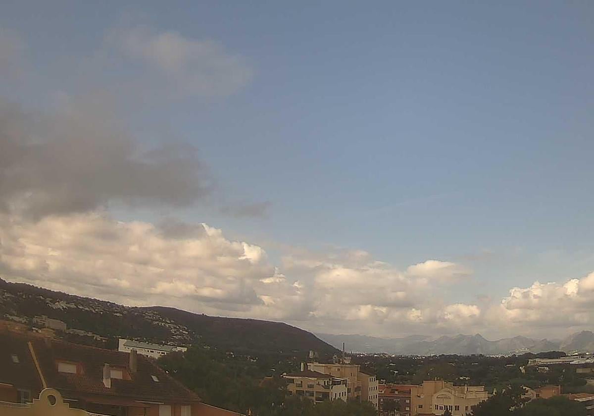 Nubes sobre Dénia este miércoles.