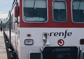 Tren de Cercanías en la parada de San Gabriel, en imagen de archivo.