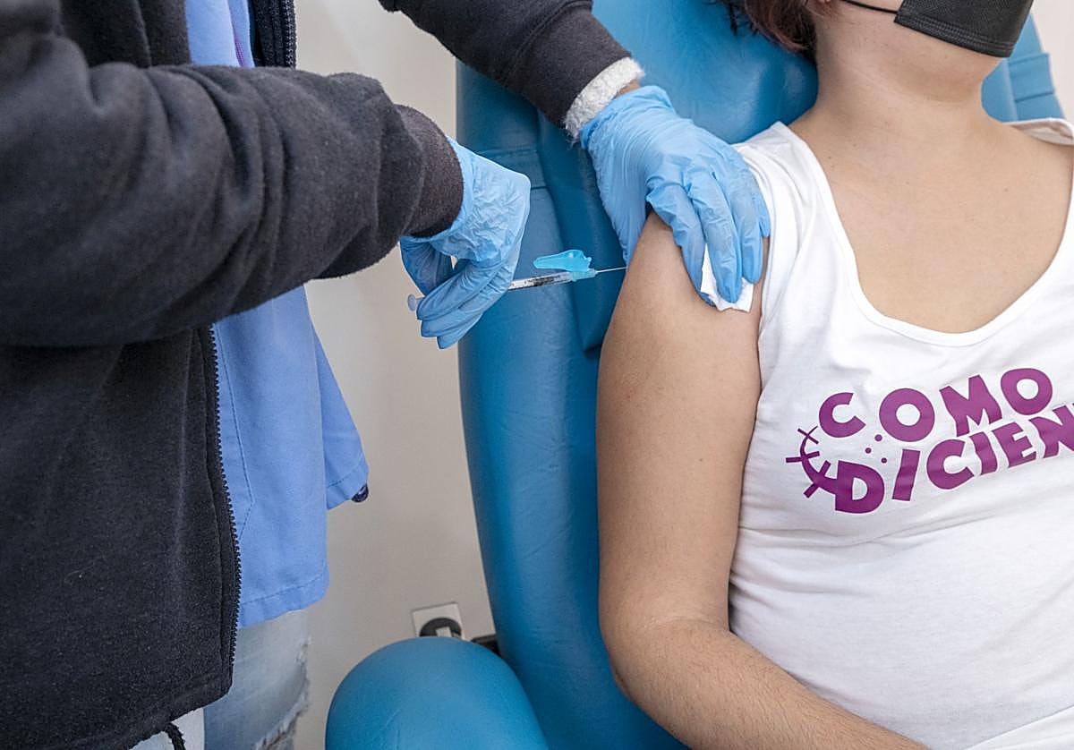 Campaña de vacunación en el Hospital General de Alicante.