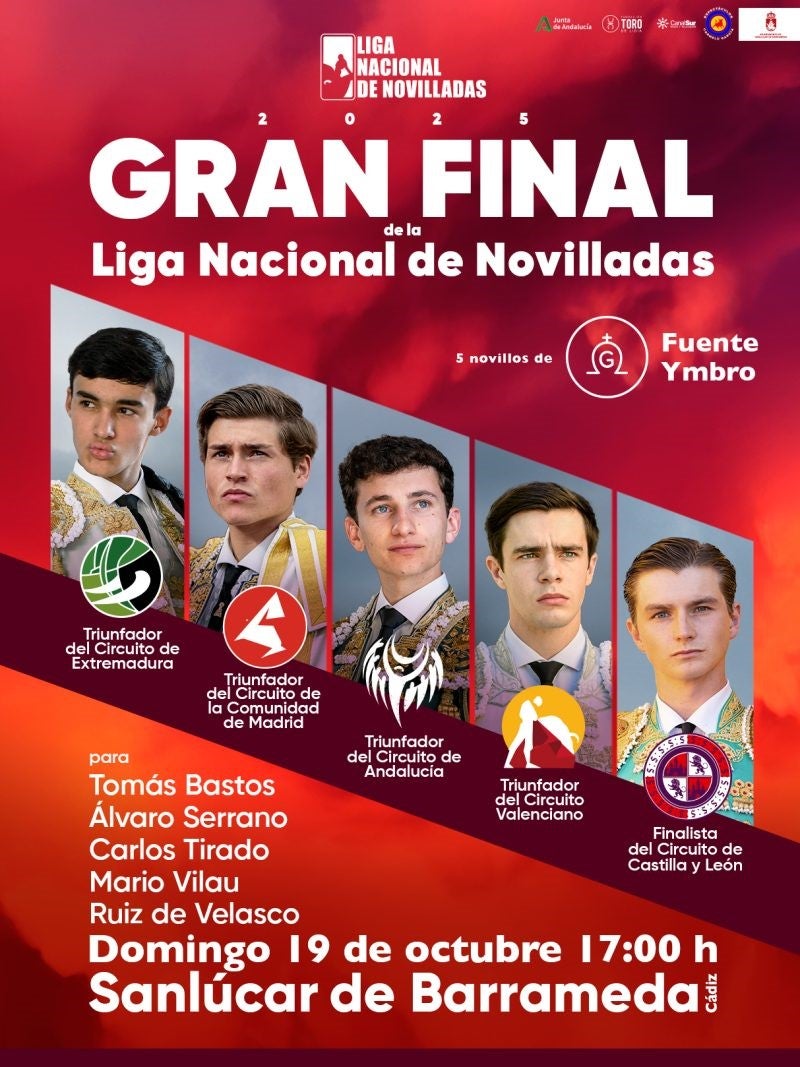 Cartel de la final de la Liga Nacional de Novilladas.