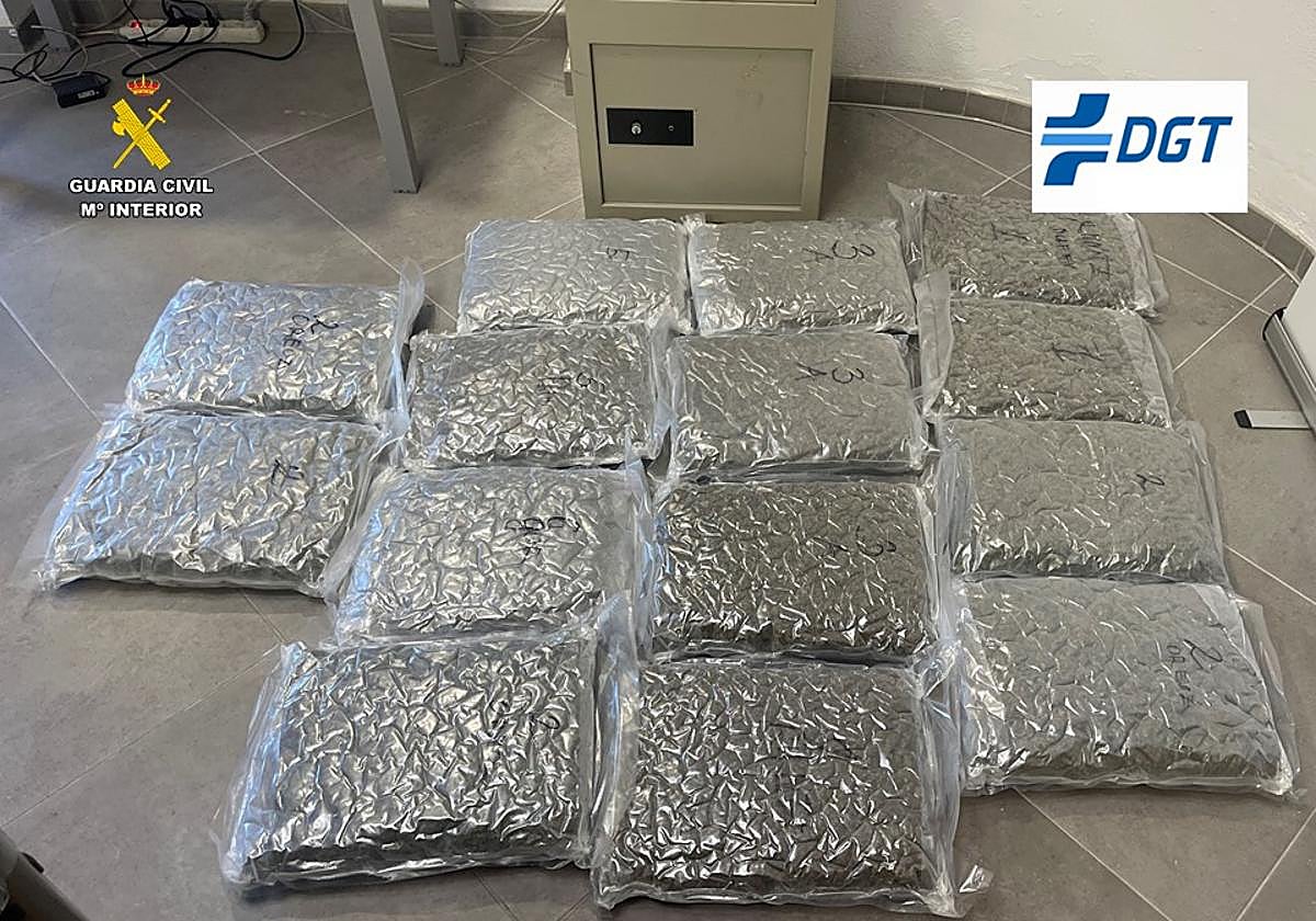 La droga decomisada al narcotraficante.