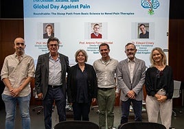 De izquierda a derecha: Jorge Fernández, Félix Viana, Michaela Kress, Edward Emery, Antonio Ferrer-Montiel y Elvira de la Peña.