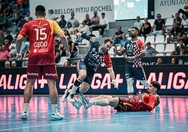 Imagen del choque ante el Valladolid del pasado sábado.