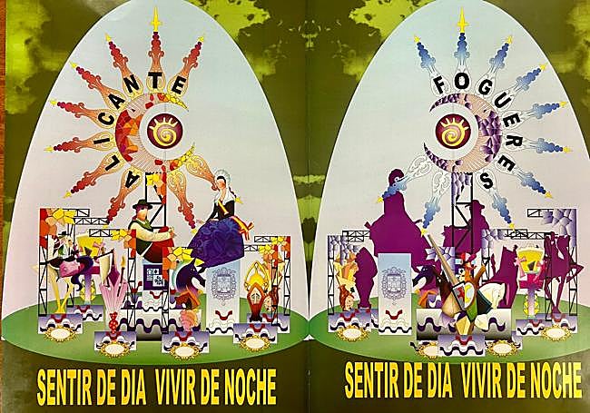 Boceto de la hoguera de las convivencias.