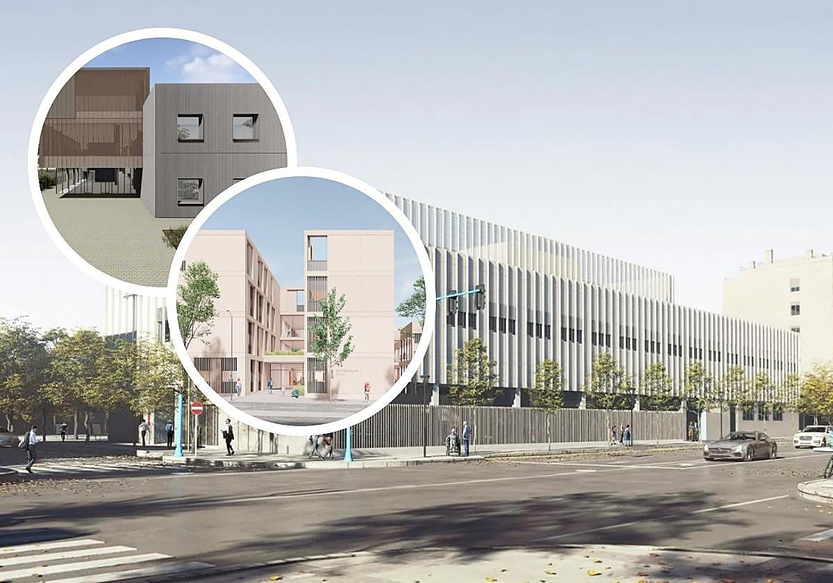 Render of the three future health centres in Alicante.