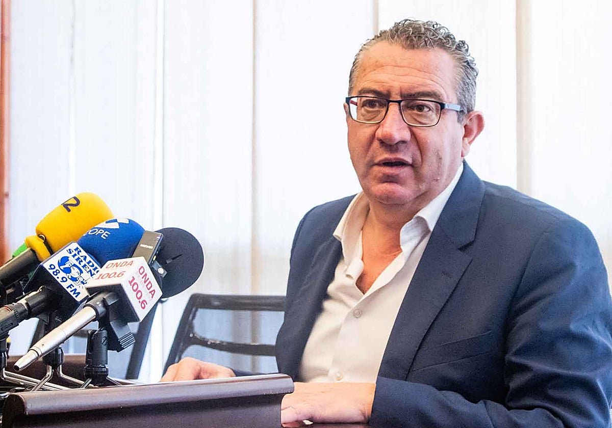 Toni Pérez durante su comparecencia de hoy