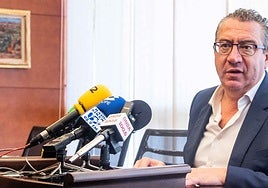 Toni Pérez durante su comparecencia de hoy