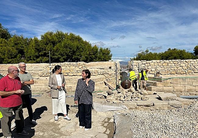 Visita a las obras del baluarte de Santa Ana.