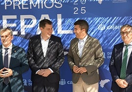 Quintanilla y Mazón, en los premios Uepal celebrados este viernes.