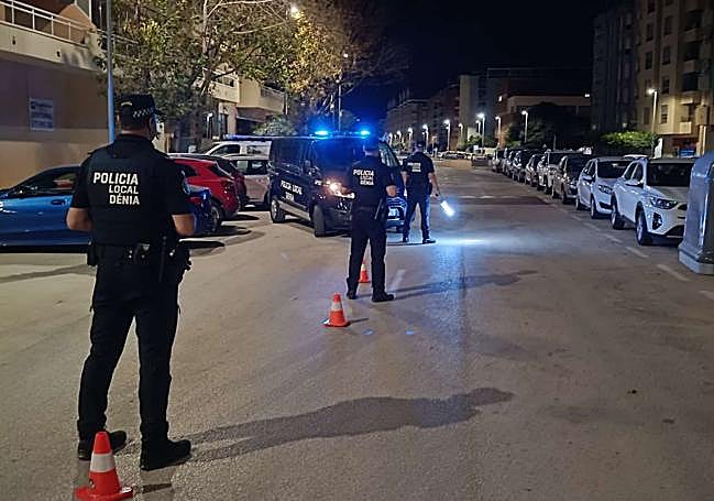 Operativo de la Policía de Dénia.
