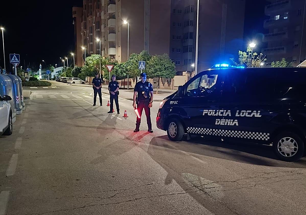 Police control in Dénia.