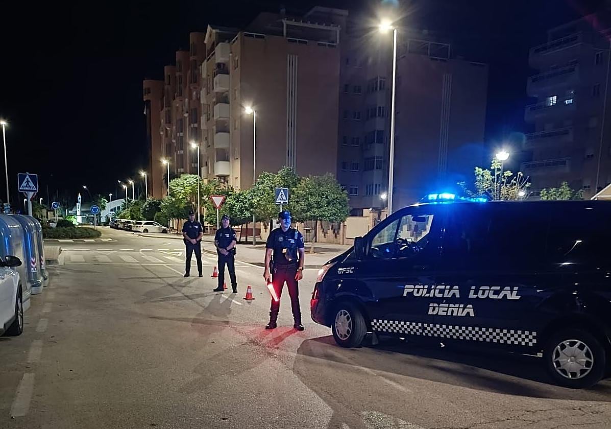 Control policial en Dénia.