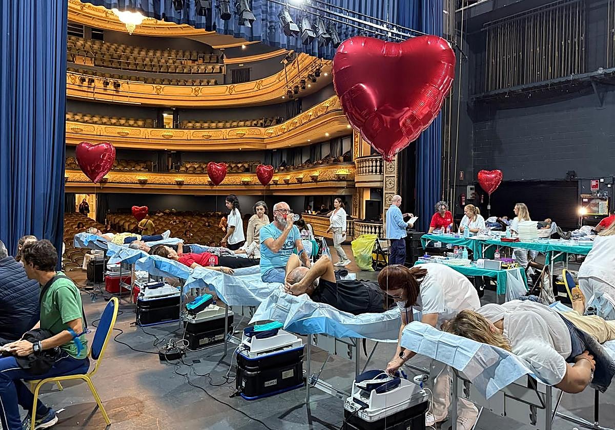 Eighth Blood Donation Marathon at Alicante's Main Theatre.
