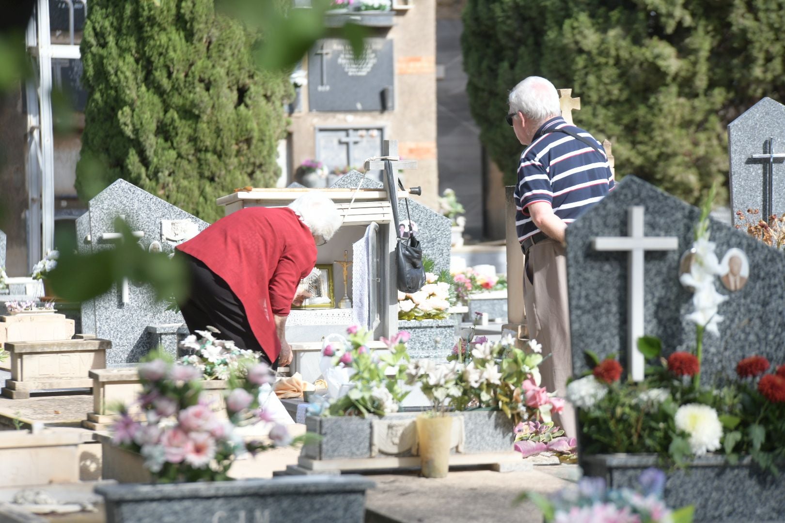 Las flores llenan el cementerio de Alicante en recuerdo de los difuntos