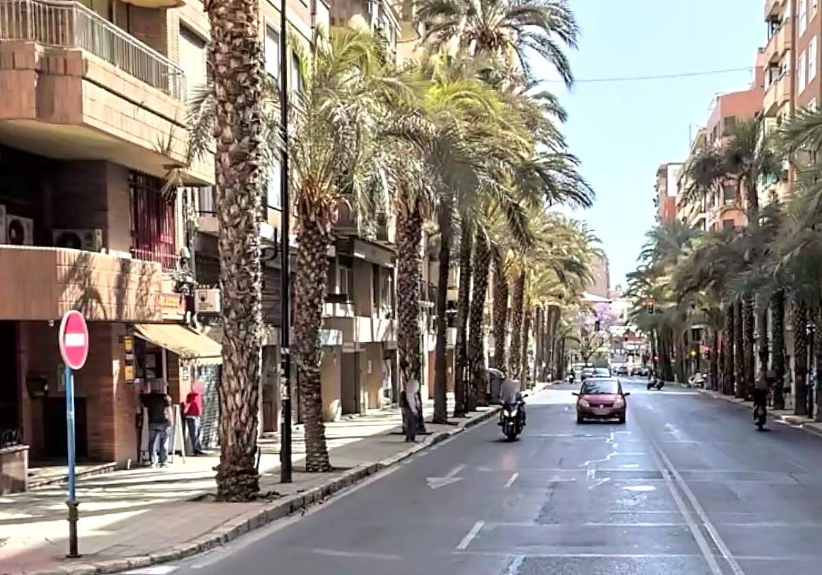 Benito Pérez Galdós Avenue in Alicante.