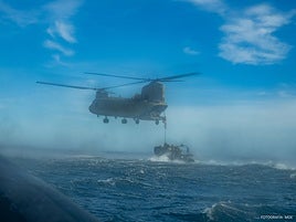 Una de las maniobras militares llevadas a cabo en Alicante.