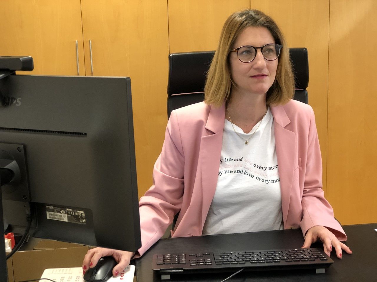 La concejala de Educación, Mari Carmen de España.