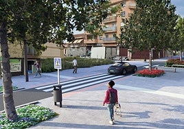 Recreación de la calle San Vicente.