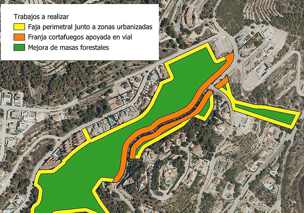 Las actuaciones en La Empedrola reforzarán la prevención de incendios y el mantenimiento de las zonas verdes de Calpe.