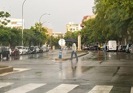 Episodio de lluvia en la ciudad de Alicante.