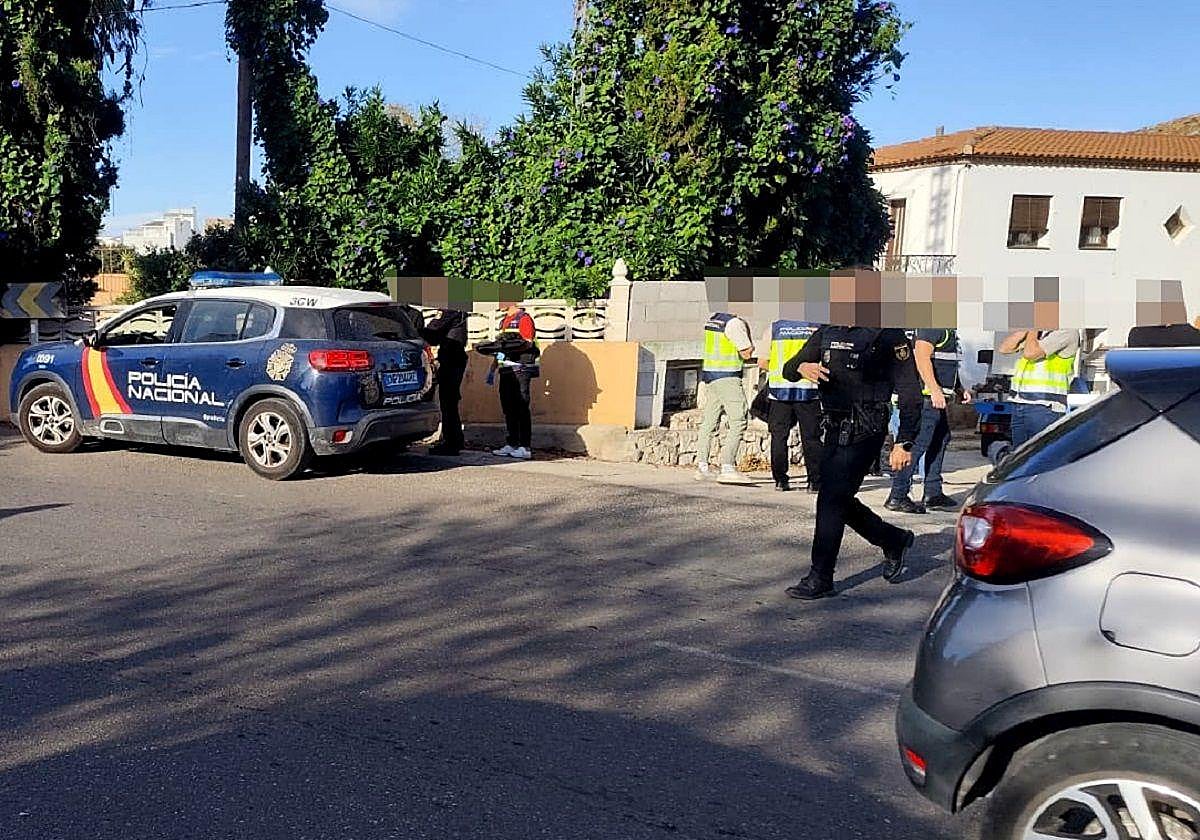 La operación policial desarrollada este viernes.