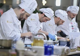 Cocineros en una prueba del concurso.