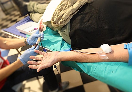 Donación de sangre en la Diputación de Alicante.