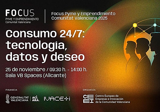 La jornada Focus Pyme CV reunirá en Alicante a referentes empresariales para debatir sobre el futuro del consumo.