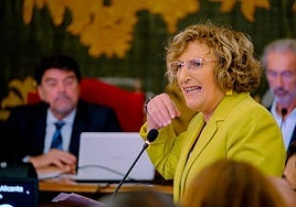 La portavoz del PSPV, Ana Barceló, durante un pleno.