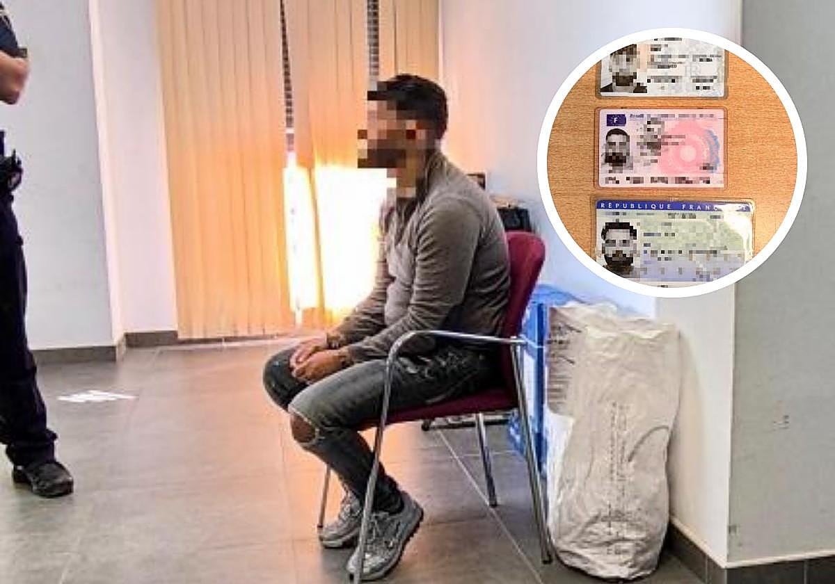 Imagen del fugitivo y las identidades falsas para evitar ser arrestado.