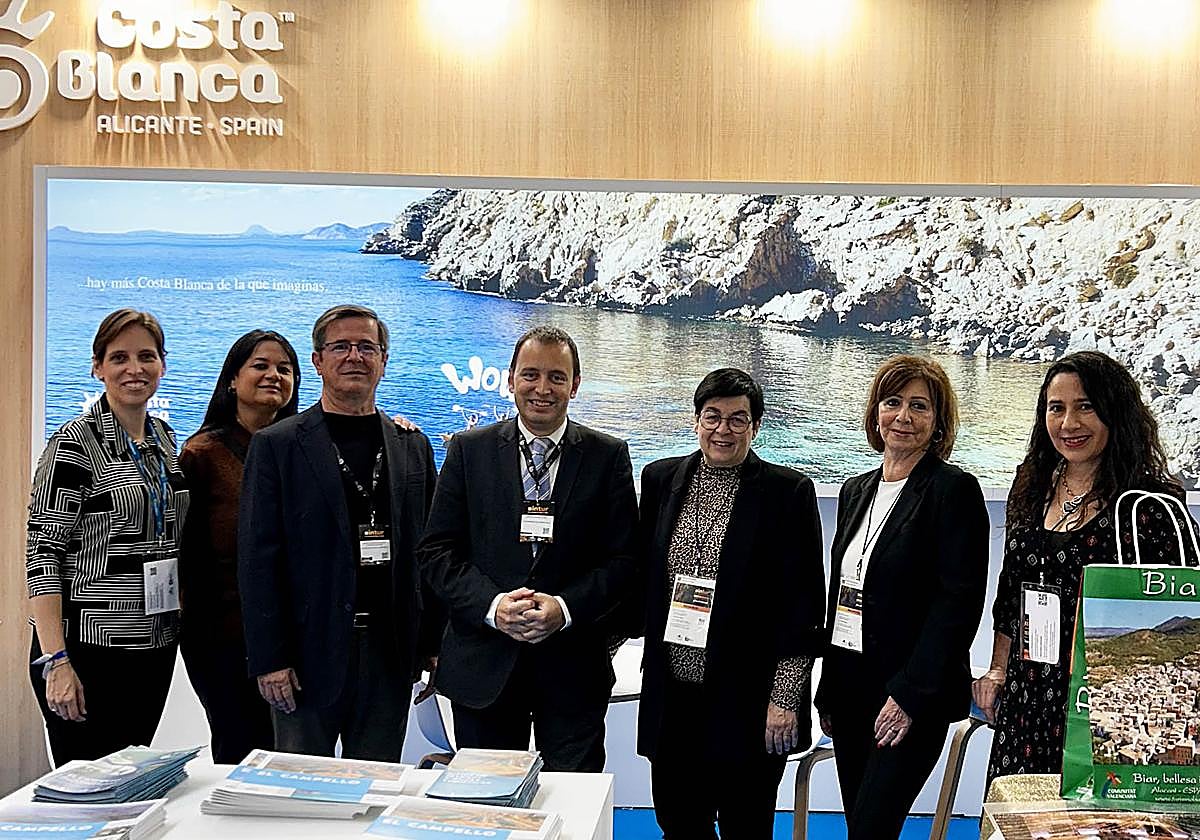 Tourism technicians at the Costa Blanca stand at the Intur Fair in Valladolid.