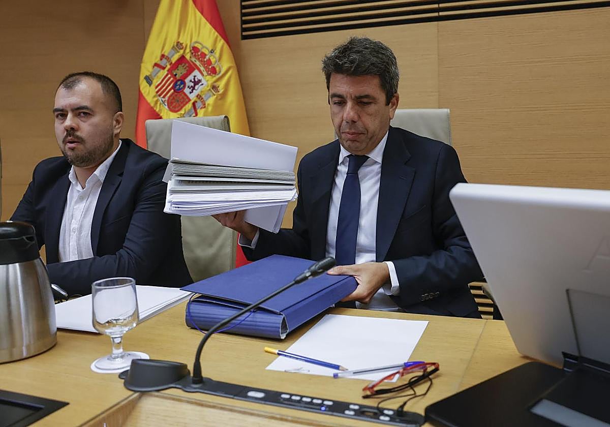 Carlos Mazón, este lunes en el Congreso de los Diputados.