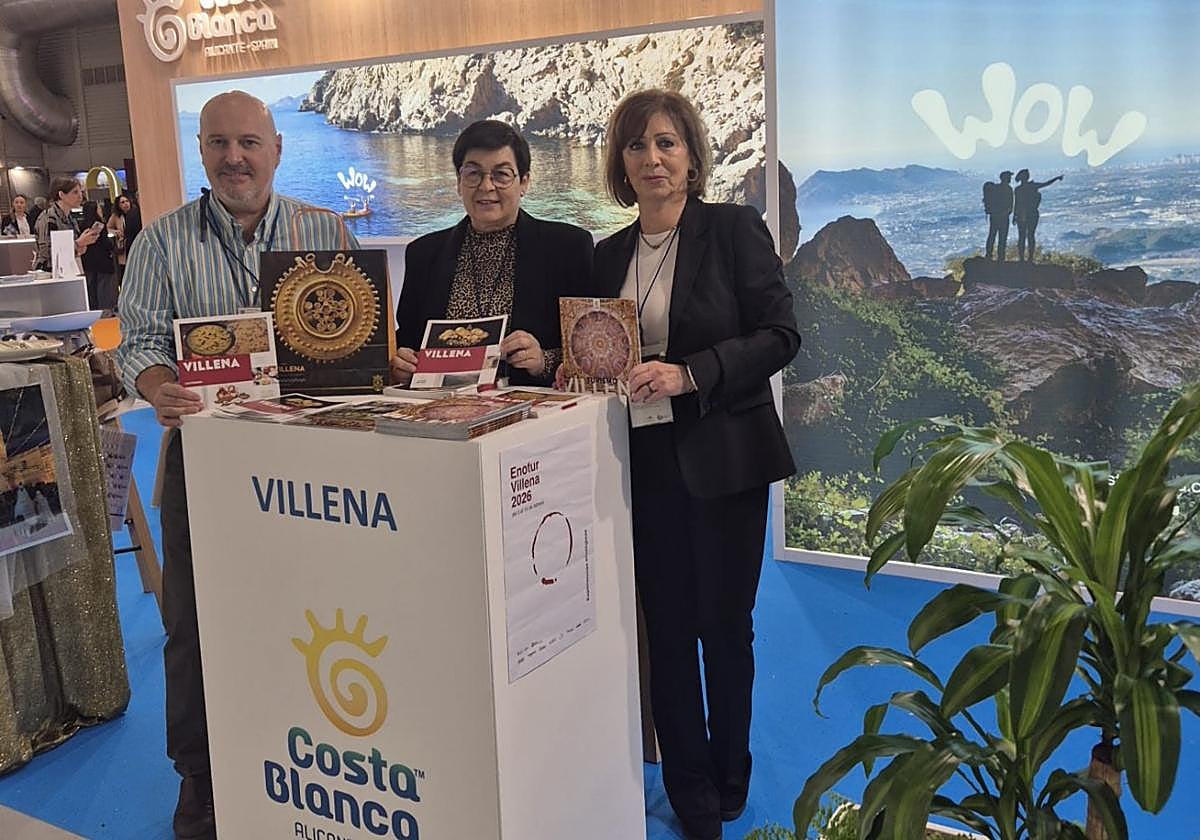 Villena delegation at the International Tourism Fair held in Valladolid.