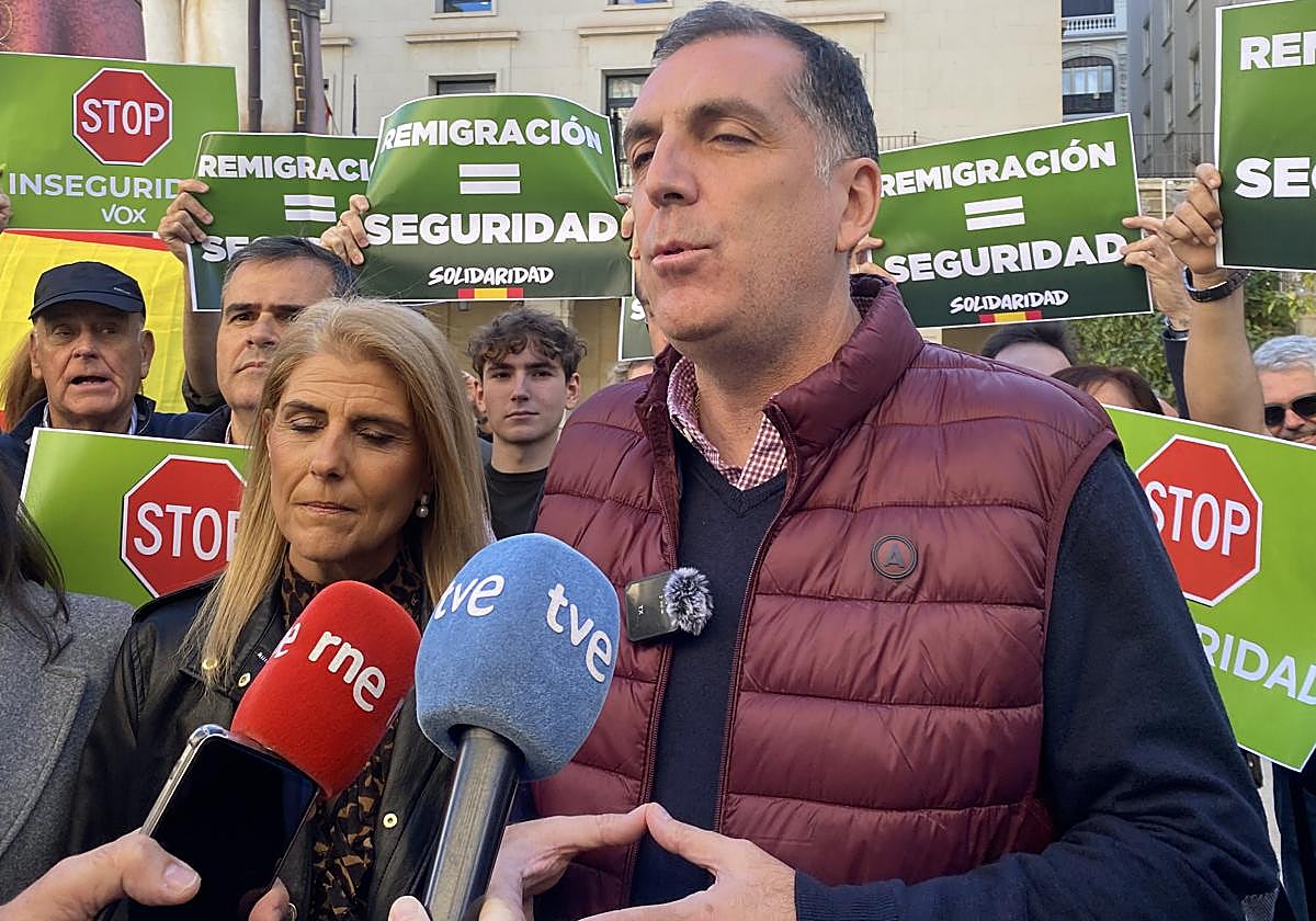 El portavoz de Seguridad de Vox, Samuel Vázquez, este miércoles en Alicante.