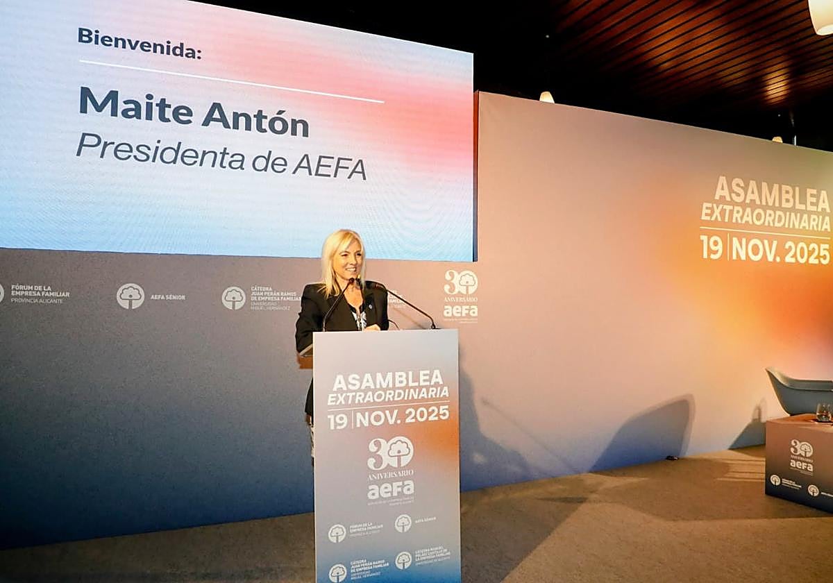 La presidenta de AEFA, Maite Antón.