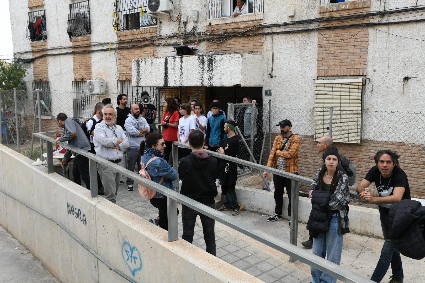 Momentos del desalojo.