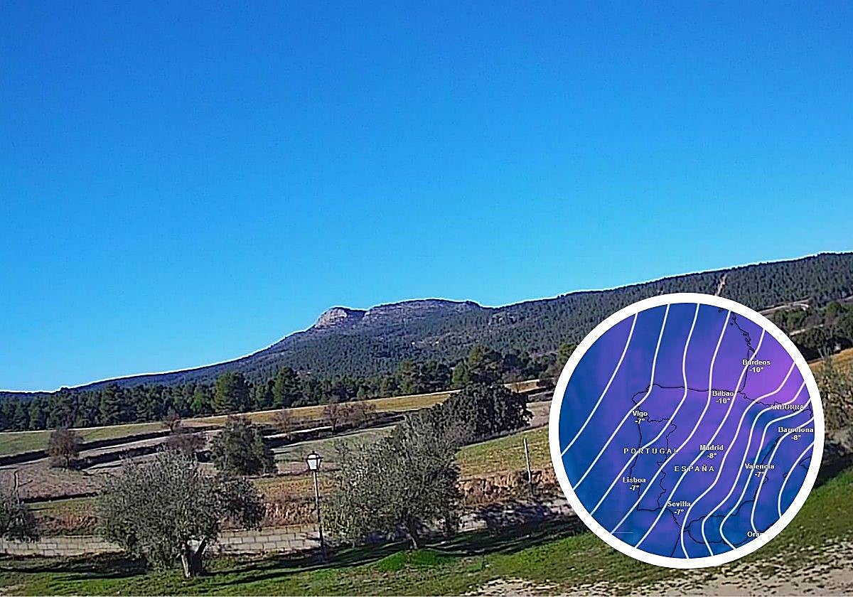 Imagen del interior de la provincia de Alicante/Mapa de la oscilación de las temperaturas.