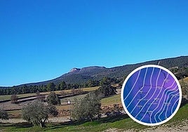 Imagen del interior de la provincia de Alicante/Mapa de la oscilación de las temperaturas.