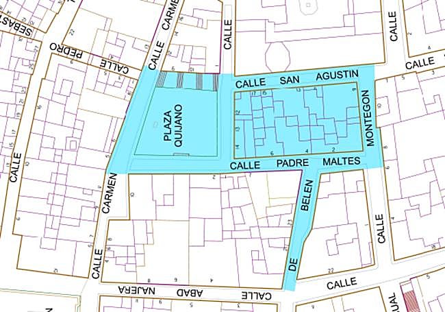 Calles afectadas por la ZAS.