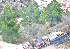 Jornada de viento en Xixona, donde se han superado los 129 km/h.