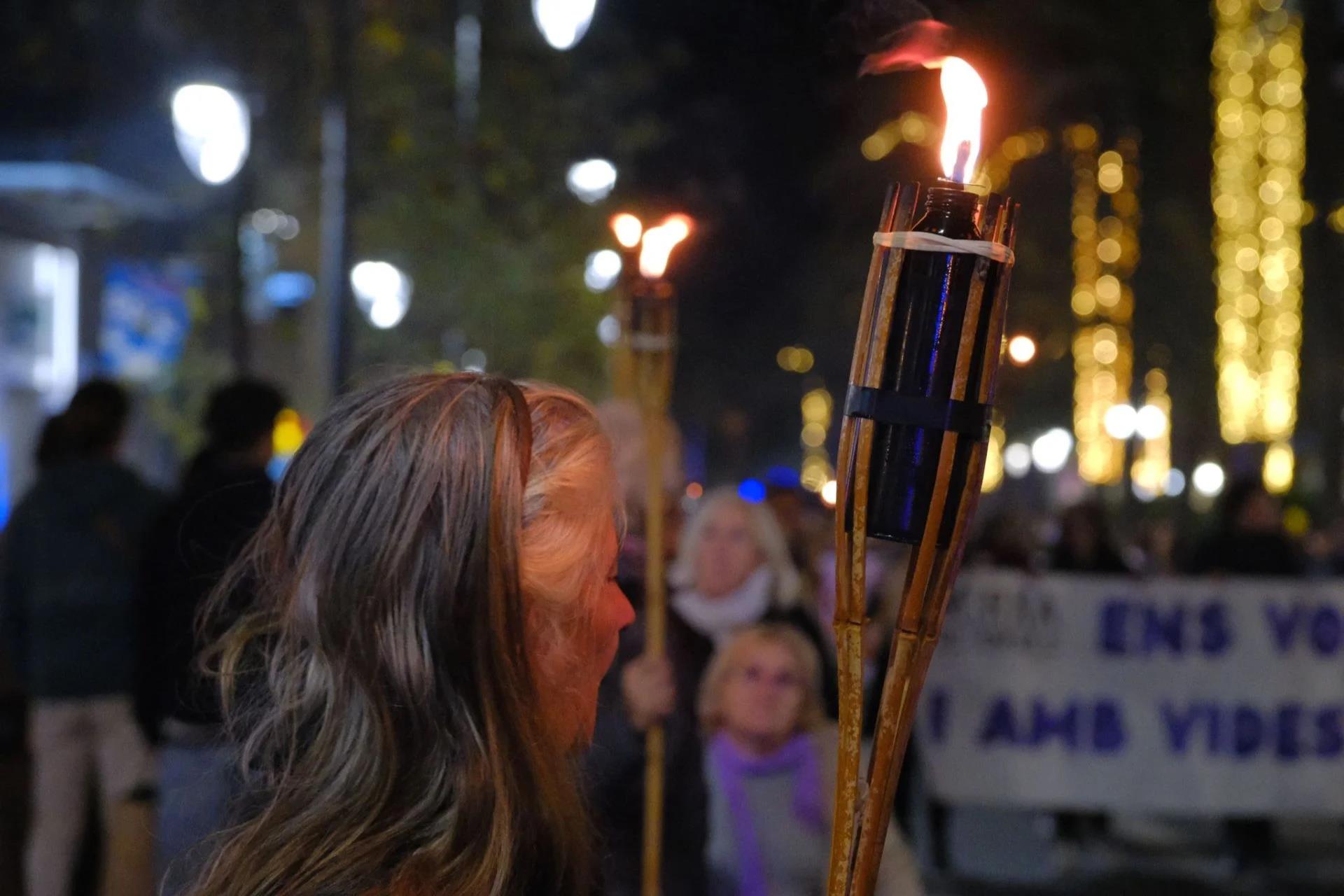 Manifestación contra la violencia de género en Alicante.