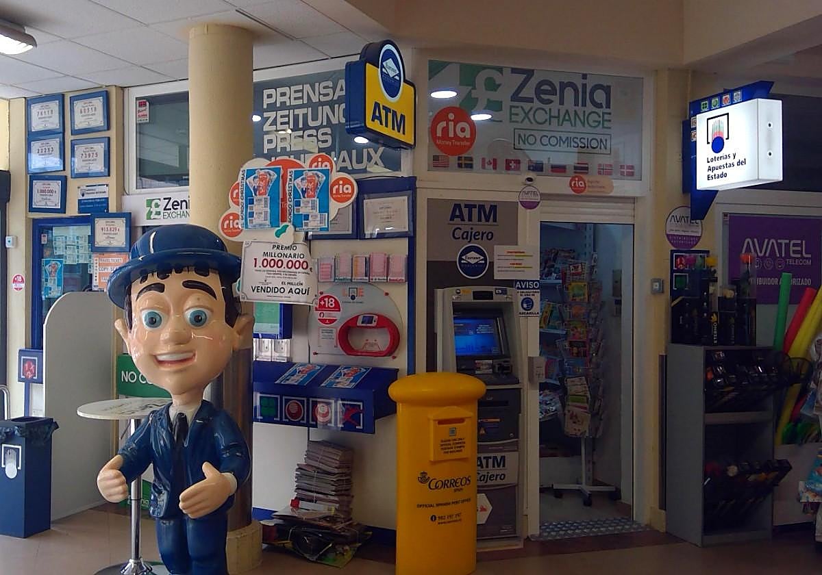 Despacho donde se ha validado el billete de El Millón.