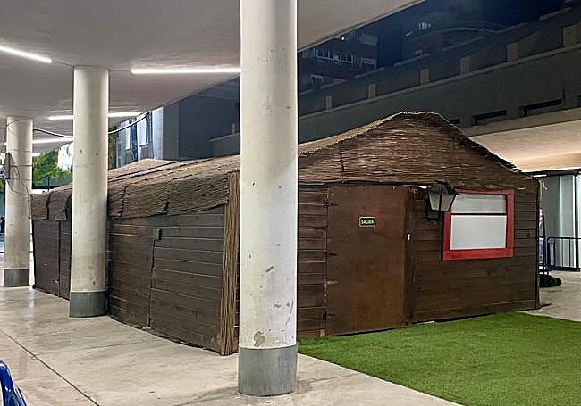 Casa de Papá Noel en la plaza Séneca de Alicante.