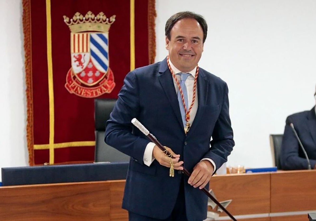 Juanfran Pérez Llorca en su última investidura como alcalde de Finestrat