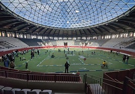 Circuito de educación vial instalado en la plaza de toros de Villena.