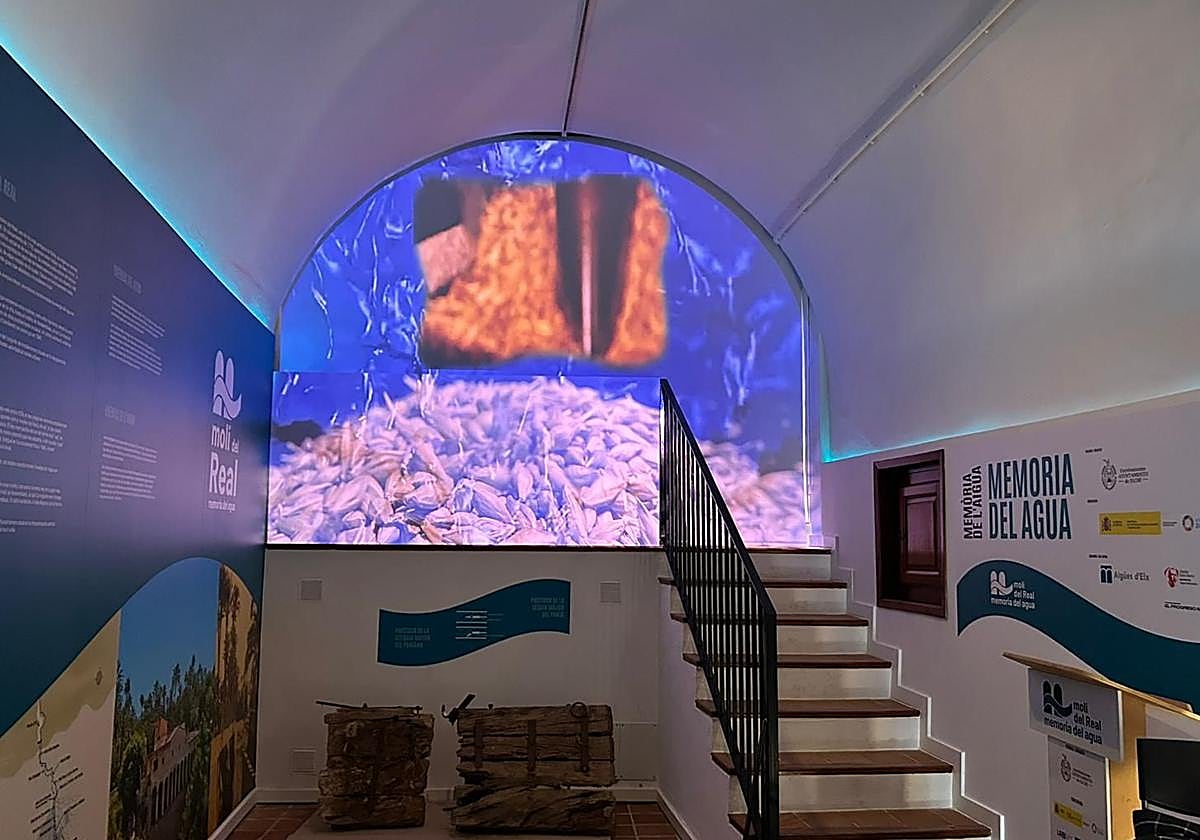 Una de las salas del Museo del Agua, un espacio diseñado para acercar a la ciudadanía el patrimonio hidráulico de Elche.