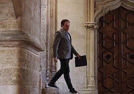 Perez Llorca, en el Palau de la Generalitat.