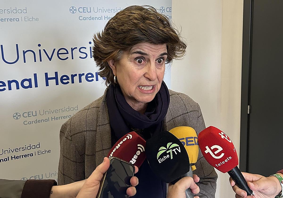 María San Gil, directora del Observatorio CEU-CEFAS, durante su intervención en la jornada dedicada a Gregorio Ordóñez.